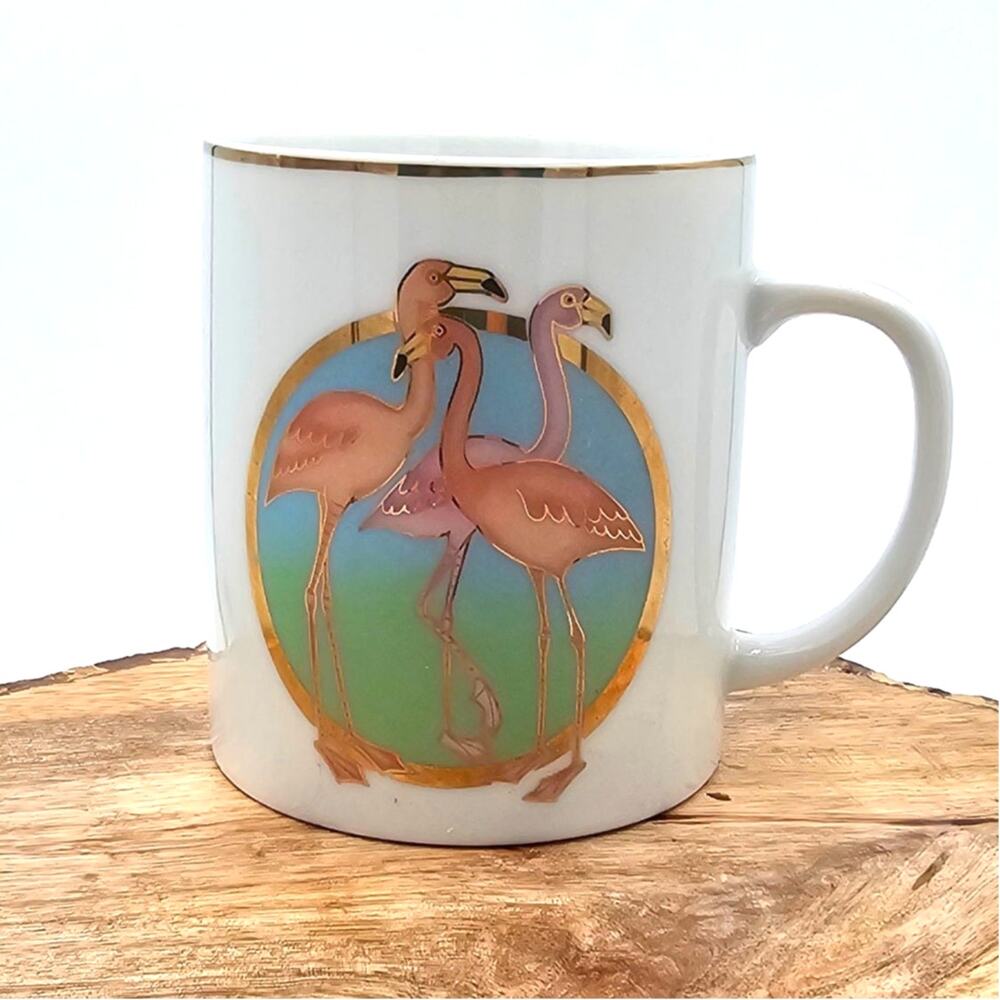 Vintage 1980s Flamingo Mug by Norcrest made in Japan